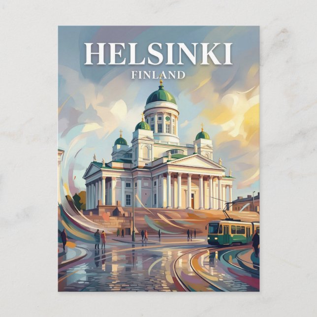 Carte Postale Cathédrale d'Helsinki Finlande (Devant)