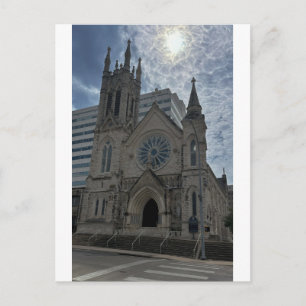 Carte Postale Cathédrale gothique historique avec rosace 