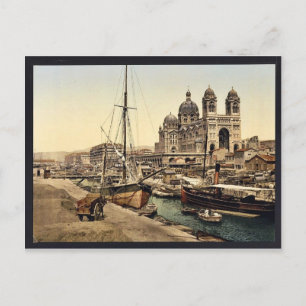 Carte Postale Cathédrale, Marseille, France Photochr vintage