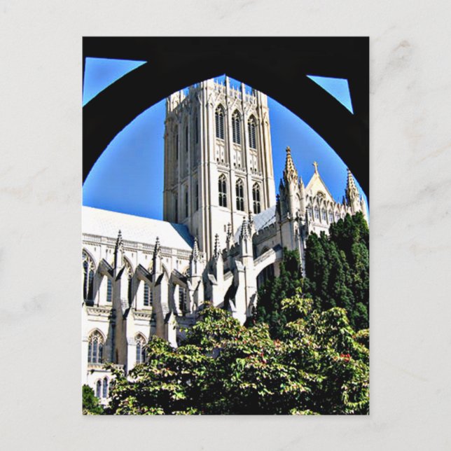 Carte Postale Cathédrale nationale de Washington à travers l'arc (Devant)