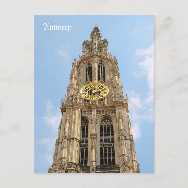 Carte Postale Cathédrale Notre-Dame à Anvers (Devant)