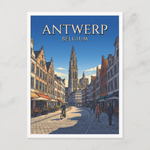 Carte Postale Cathédrale Notre-Dame, approche de Grote Markt