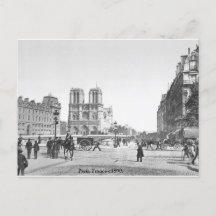 Cathédrale Notre-Dame c1890, Paris vintage France