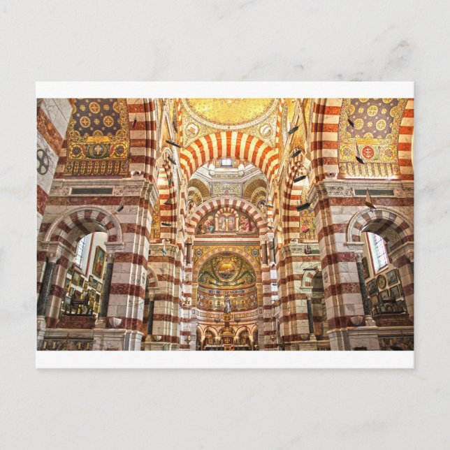 Carte Postale Cathédrale Notre Dame de la garde à Marseille (Devant)