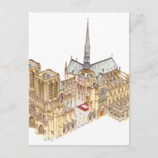Carte Postale Cathédrale Notre-Dame. Paris France