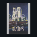 Carte Postale Cathédrale Notre-Dame Paris France Vintage<br><div class="desc">N'importe qui aimerait recevoir cette carte postale rétro avec une affiche de voyage d'époque illustrant la cathédrale Notre-Dame de Paris,  France !</div>