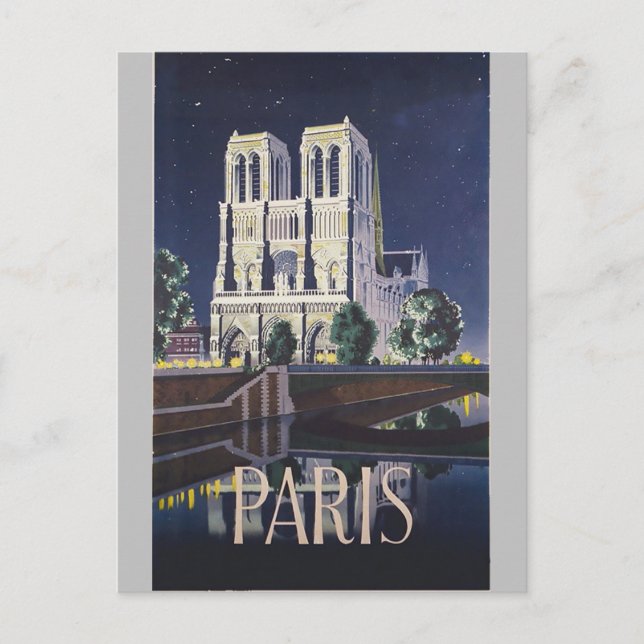Carte Postale Cathédrale Notre-Dame Paris France Vintage (Devant)