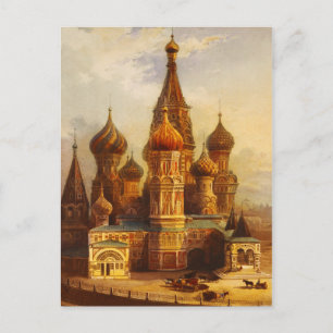 Carte Postale Cathédrale Saint-Basile, Moscou, Russie.