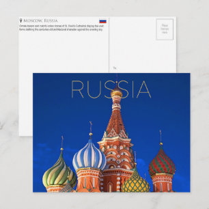 Carte Postale Cathédrale Saint-Basile, Moscou, Russie Voyage