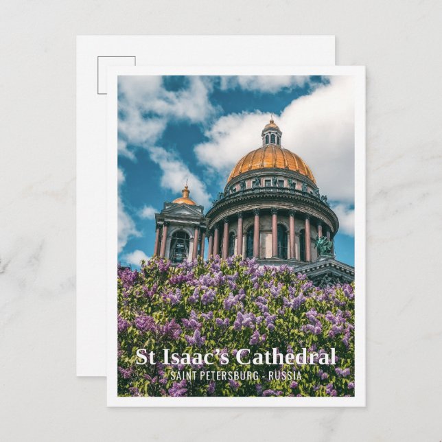 Carte Postale Cathédrale Saint-Isaac Saint-Pétersbourg Russie (Devant / Derrière)