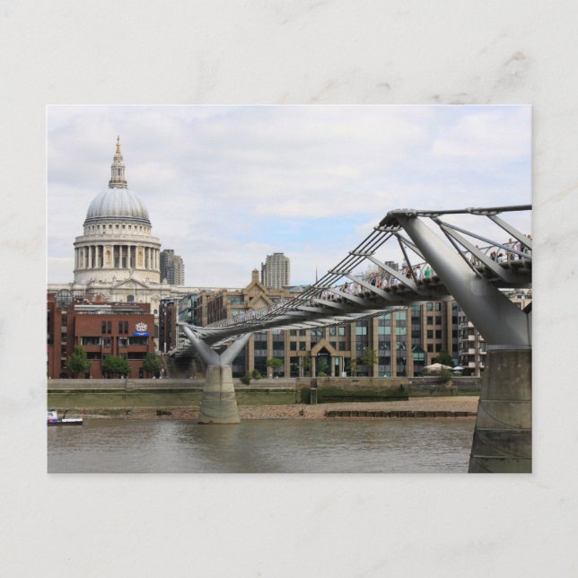 Carte Postale Cathédrale Saint-Paul, du pont Millenium (Devant)