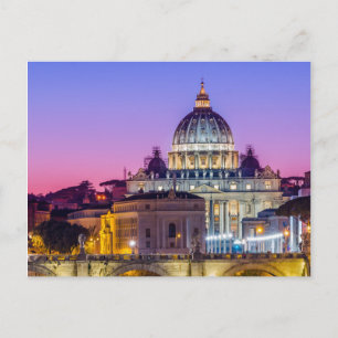 Carte Postale Cathédrale Saint-Pierre Cité du Vatican Rome crépu