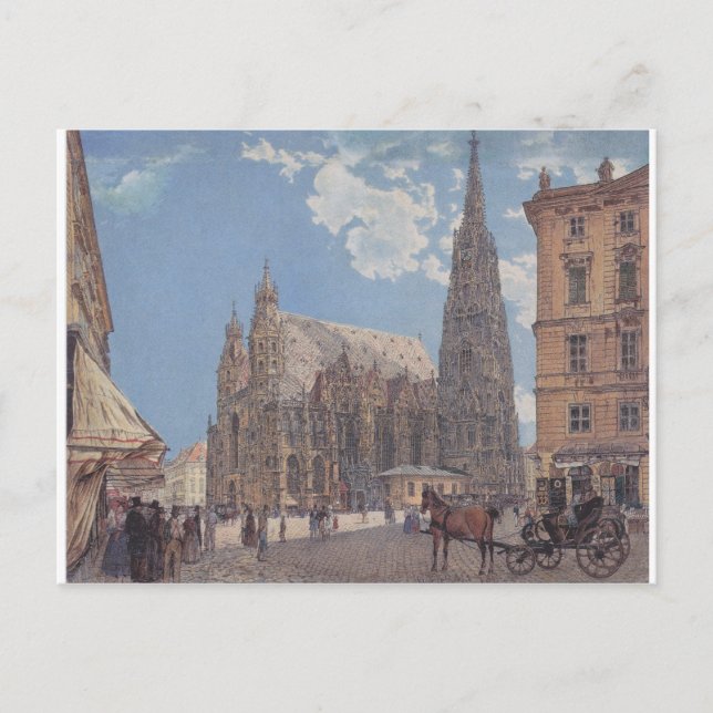 Carte Postale Cathédrale Saint-Stephen de Vienna by Rudolf (Devant)