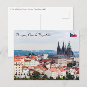 Carte Postale Cathédrale Saint-Vitus et Cityscape de Prague - Tc