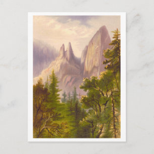 Carte Postale Cathédrale Spires Yosemite Vintage Prang Lithograp