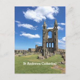 Carte Postale Cathédrale St Andrews Écosse Ruines Ciel ensoleill