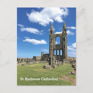 Carte Postale Cathédrale St Andrews Écosse Ruines Tours au solei