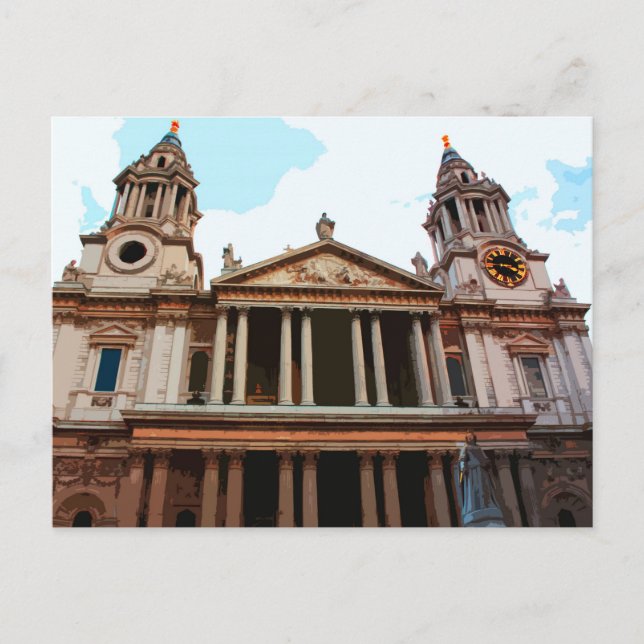 Carte Postale Cathédrale St Paul de Londres, Royaume-Uni (Devant)