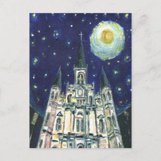 Carte Postale Cathédrale Starry Night