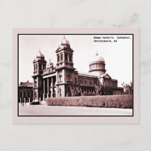 Carte Postale Cathédrale vintage Christchurch Nouvelle-Zélande