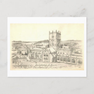 Carte Postale Cathédrale vintage de St. David, Pays de Galles