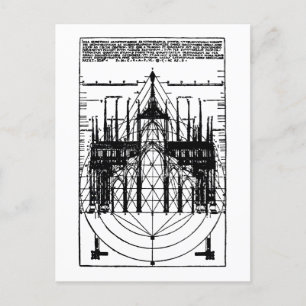 Carte Postale Cathédrale vitruvienne de Milan 1521