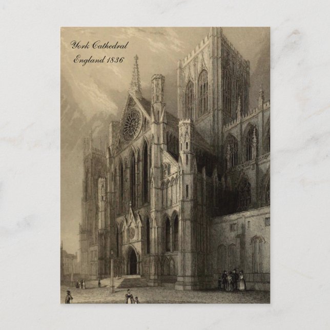 Carte Postale Cathédrales d'Angleterre Série : York 1836 (Devant)
