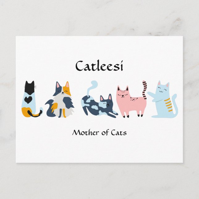 Carte Postale Catleesi, Mère des Chats (Devant)