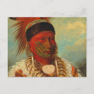 Carte Postale Catlin - Le Nuage Blanc, Chef Principal des Iowas