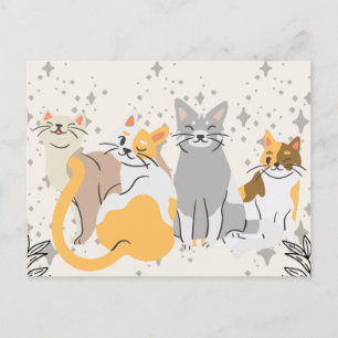 Carte Postale Cats group