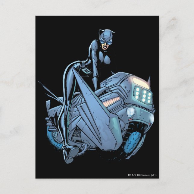 Carte Postale Catwoman et vélo (Devant)
