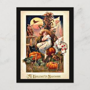 Carte Postale cauchemar d'Halloween vintage