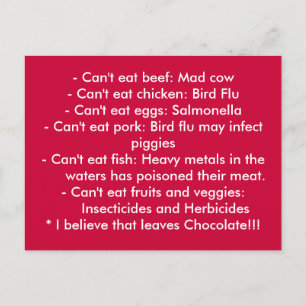 Carte Postale Causes - Manger sainement