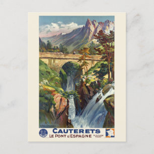Carte Postale Cauterets Le Pont d'Espagne France Poster vintage