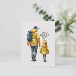 Carte Postale Caution père et fille (3)