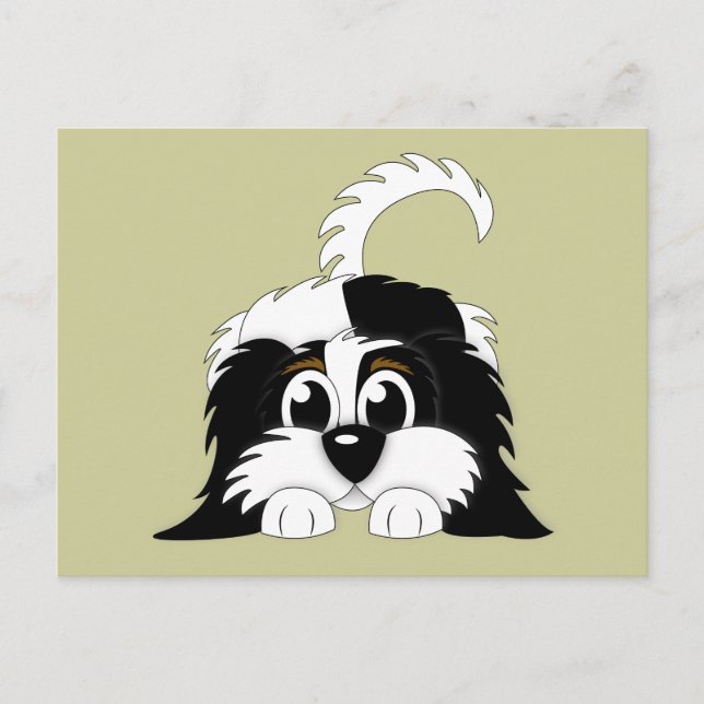 Carte Postale Cavachon de dessin mignon (Devant)