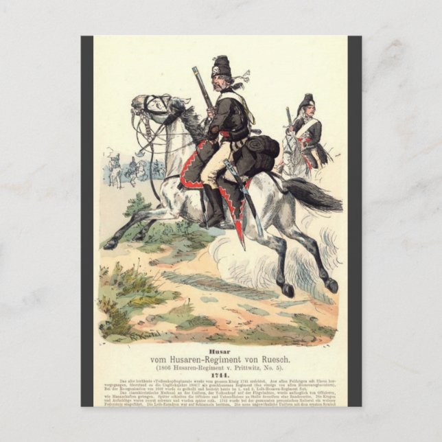 Carte Postale Cavalerie prussienne (Devant)