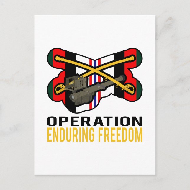 Carte Postale Cavalerie Stinger OEF (Devant)
