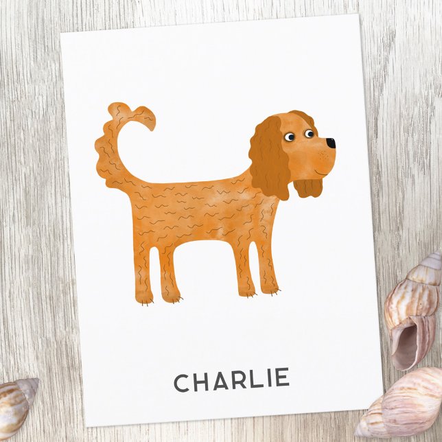 Carte Postale Cavalier King Charles Spaniel Chien Personnalisé (Créateur téléchargé)