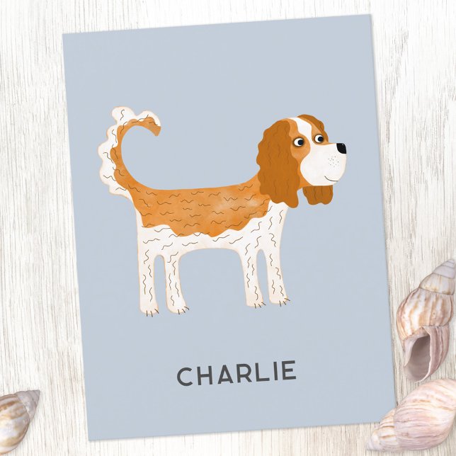 Carte Postale Cavalier King Charles Spaniel Chien Personnalisé (Créateur téléchargé)