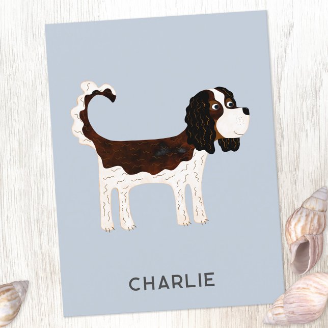 Carte Postale Cavalier King Charles Spaniel Chien Personnalisé (Créateur téléchargé)