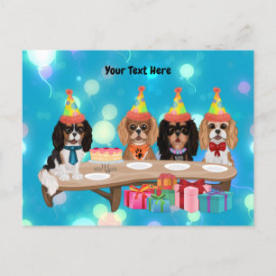 Carte Postale Cavalier King Charles Spaniel de naissance