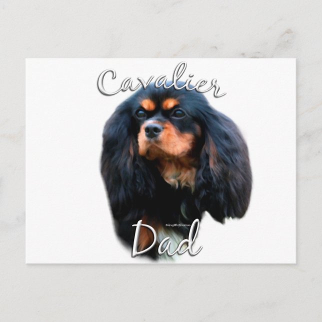 Carte Postale Cavalier Roi Charles Espagnol Papa 2 (Devant)
