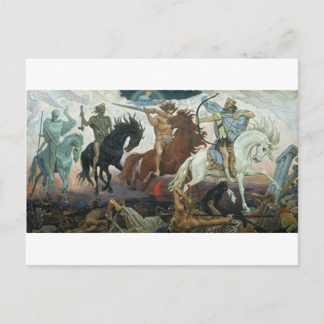 Carte Postale Cavaliers de TheFour d'apocalypse par Viktor (Devant)
