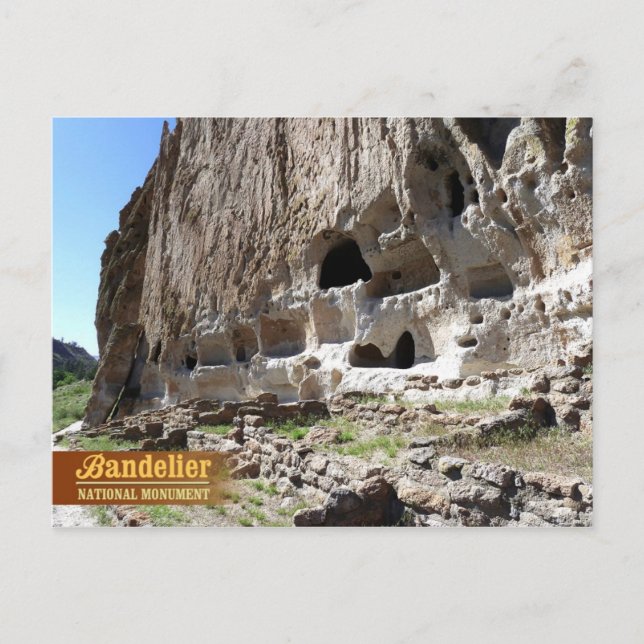 Carte Postale Cavates au monument national de Bandelier, NM (Devant)