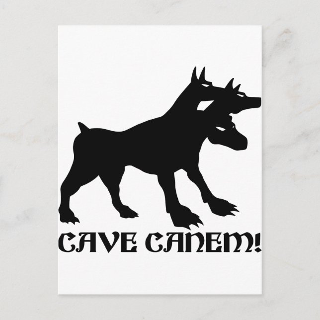 Carte Postale CAVE CANEM - ATTENTION AU CHIEN Latin (Devant)