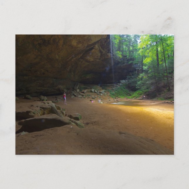 Carte Postale Cave de cendres, Hocking Hills State Park, Ohio (Devant)
