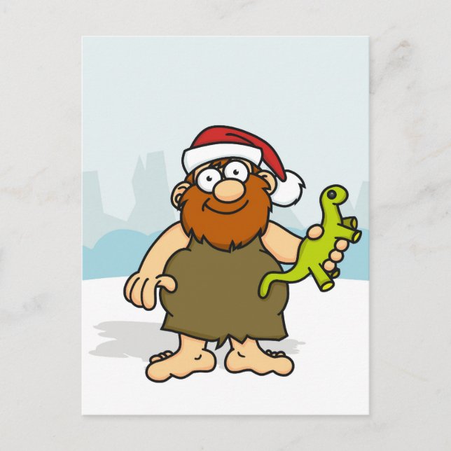 Carte postale Caveman Père Noël (Devant)