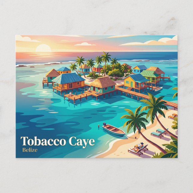 Carte Postale Caye Tobacco Belize (Devant)