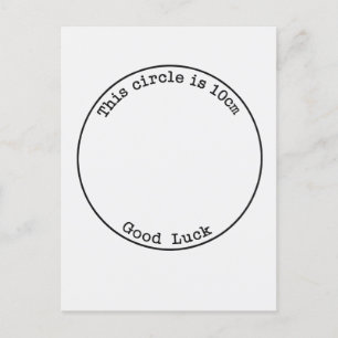 Carte Postale Ce Cercle Est 10cm Bonne Chance Grossesse Drôle